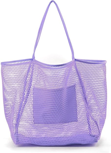 Mesh Beach Tote, Womens Shoulder Handbag, Beach Bag Mesh Beach Tote, Womens Shoulder Handbag, Beach Bag